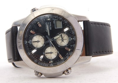 Lot 327 - A Casio WR100 Wave Ceptor Gents chronograph...