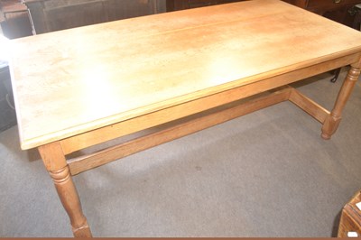 Lot 398 - Modern light oak refectory table made by...