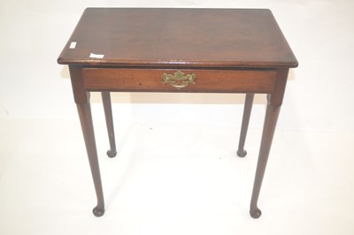 Lot 627 - A Georgian mahogany single drawer side table...