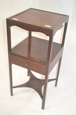Lot 628 - A Georgian mahogany square wash stand of...