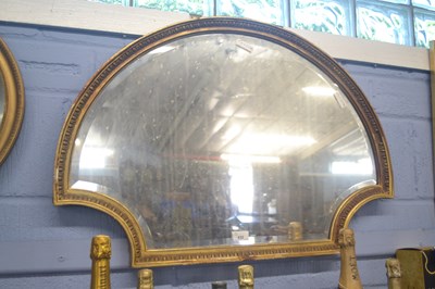 Lot 632 - A 19th Century wall mirror of crescent form...