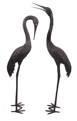 Lot 349A - A pair of modern bronzed metal models of...