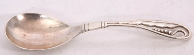 Lot 25A - A Georg Jensen Danish silver jam spoon,  no 42,...