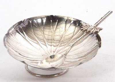 Lot 228 - A Chinese Wang Hing lotus leaf dish circa 1900...