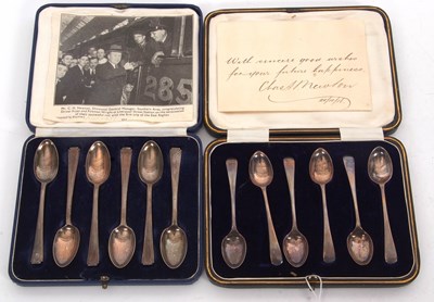 Lot 253 - Mixed Lot: A cased set of six silver teaspoons,...