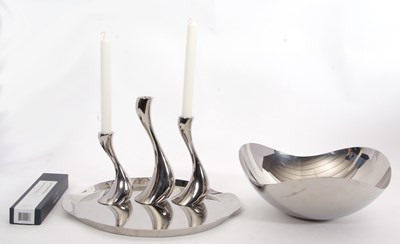 Lot 261 - A Georg Jensen large polished stainless steel "...