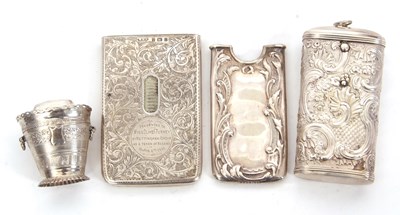 Lot 177 - Mixed Lot: An Edwardian silver vester case of...