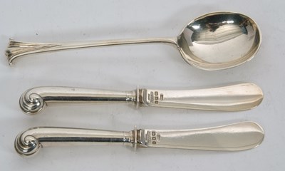 Lot 194 - An Elizabeth II silver Onslow pattern spoon...