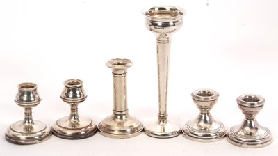 Lot 196 - Mixed Lot: Elizabeth II silver spill vase,...