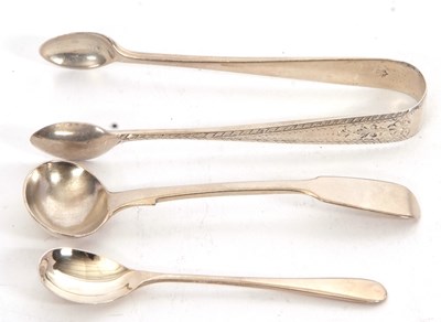 Lot 199 - Mixed Lot: A pair of late Victorian silver...
