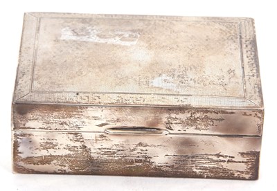 Lot 201 - A George VI silver table cigarette box with...