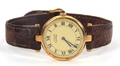 Lot 291A - A Must de Cartier Vermil ladies watch with box...