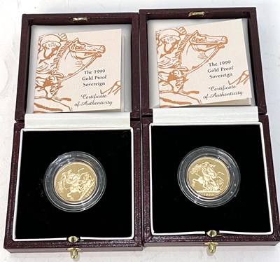 Lot 241 - Two cased Royal Mint proof sovereigns, both...