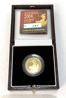 Lot 240 - A cased Royal Mint Britannia gold proof £25...
