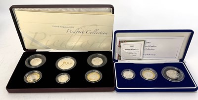 Lot 247 - Two Royal Mint Piedfort Collection silver...