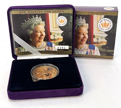 Lot 230 - A cased Royal Mint QEII Golden Jubilee Crown
