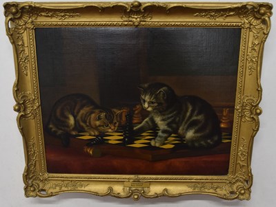 Lot 105 - Nora Chease (British 19th Century) 'Checkmate'...