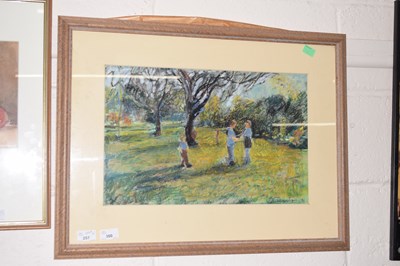 Lot 300 - Games in the Park by Patricia Espir, framed...
