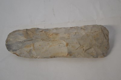 Lot 364 - Neolithic hand knapped tranchet flint axe head....