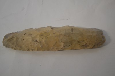 Lot 363 - Neolithic hand knapped flint tranchet axe head....