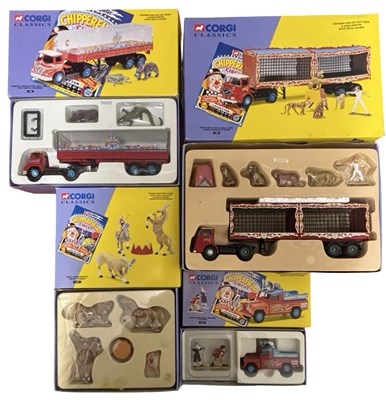 Lot 246 - Four boxed Corgi Chipperfield Circus sets, to...