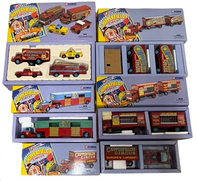 Lot 247 - Five boxed Corgi Chipperfield Circus sets, to...