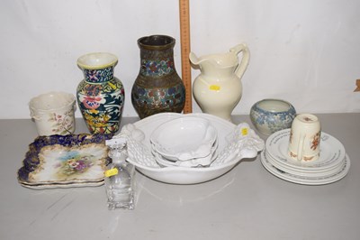 Lot 1 - Mixed Lot: Cloisonne vase, Bunnikins china...