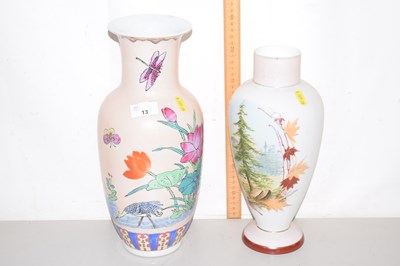 Lot 13 - An opaque glass vase decorated with a forest...
