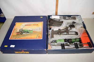 Lot 23 - A Hornby 0 gauge train set with buildings