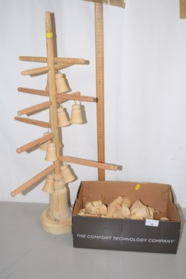 Lot 25 - A wooden Christmas ornament with wooden bells