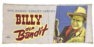 Lot 80 - A large vintage hand-painted linen cinema...