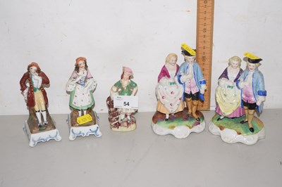Lot 54 - A group of various late 19th Century figures
