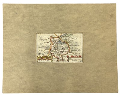 Lot 1010 - A small mounted map of Huntingtonshire,...
