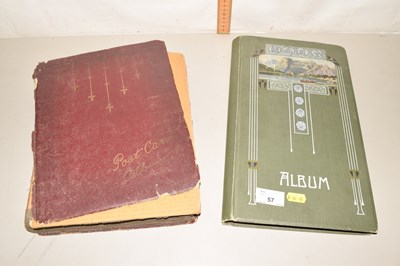 Lot 57 - Two vintage postcard albums and contents