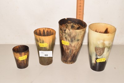 Lot 60 - Group of horn beakers