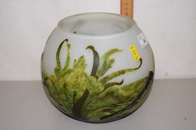 Lot 66 - Reproduction Galle cameo floral glass vase