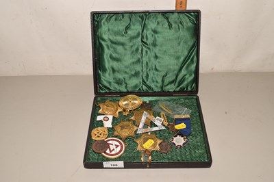 Lot 108 - Box of various Masonic jewels and others