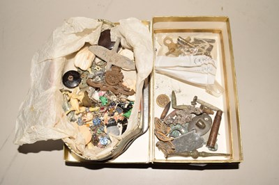 Lot 125 - Two boxes containing various small ornaments,...