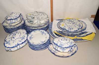 Lot 158 - Quantity of Ridgways blue and white dinner...