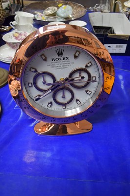 Lot 173 - A reproduction Rolex style desk clock