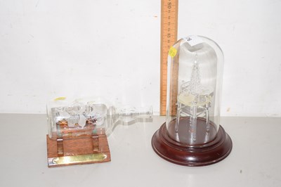 Lot 176 - A glass ship in a bottle together with one other