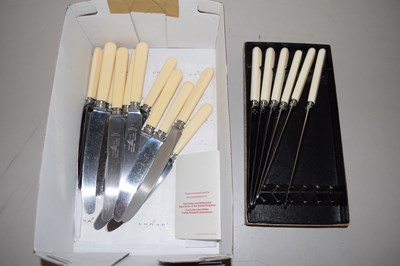 Lot 177 - A box of Ivorine handled knives