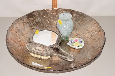 Lot 178 - A large glass fruit bowl, dressing table items,...