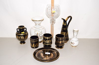 Lot 182 - Mixed Lot: Greek gilt decorated ceramics and...