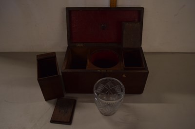 Lot 198 - A Georgian mahogany tea caddy - for restoration