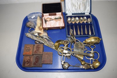 Lot 209 - Mixed Lot: Various cutlery, brass wares etc