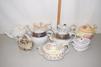 Lot 223 - Collection of 19th Century teapots and sugar...