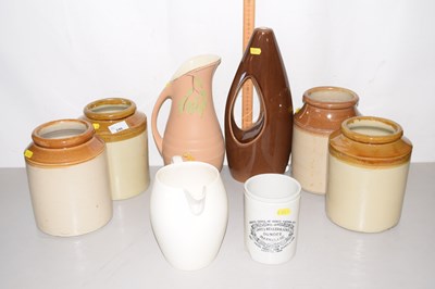 Lot 246 - Mixed Lot: Stone ware kitchen storage jars,...
