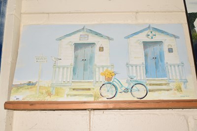 Lot 251 - Katherine White, study of beach huts
