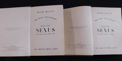 Lot 156 - HENRY MILLER: THE ROSY CRUCIFIXION, BOOK ONE...